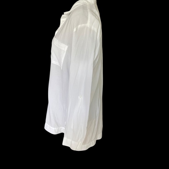 Cloth & Stone Tunic Top Long Sleeve Button Up Shirt White Casual Size M - Picture 4 of 5